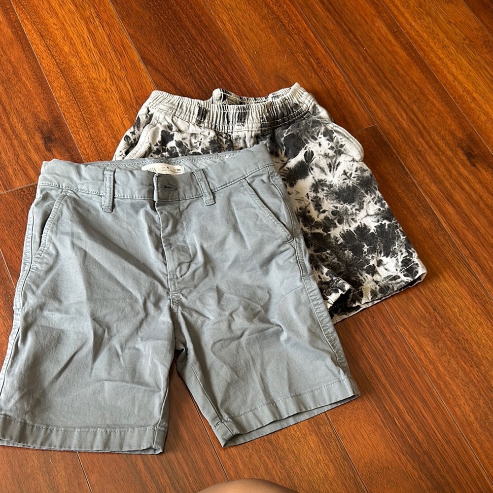 Zara Gray Cotton Shorts Casual Style